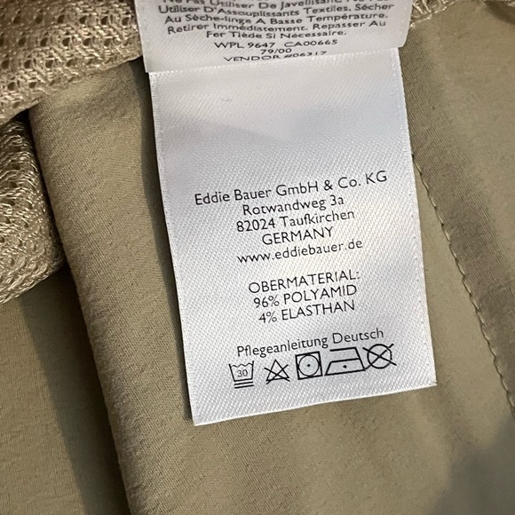 Eddie Bauer Men's Nylon Blend Tan Shorts w Pockets Size 33 - Picture 11 of 14